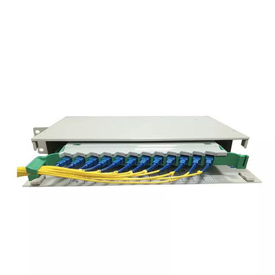 품질  1U ODF Patch Panel Rack Mount Distribution Frame 12 Core Fiber Patch Panel SM 공장