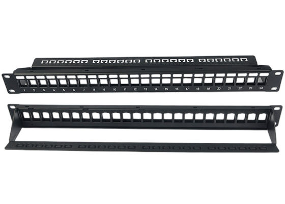 품질  Blank Network Patch Panel Unshielded RJ45 24 Port 1U Patch Panel 공장