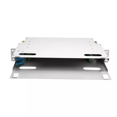 FTTH 1U 파이버 패널 24 핵심 19 인치의 선반 플러그반 ODF 유닛