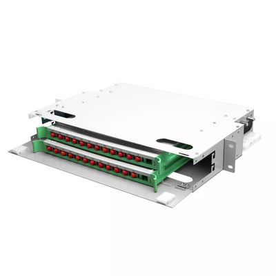 FTTH 1U 파이버 패널 24 핵심 19 인치의 선반 플러그반 ODF 유닛