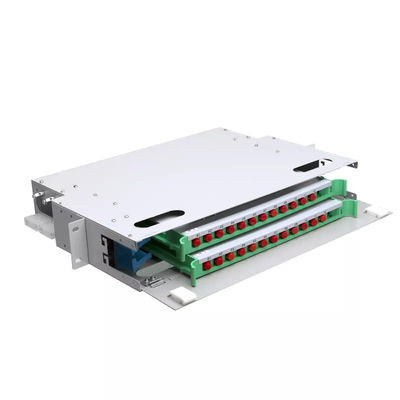 FTTH 1U 파이버 패널 24 핵심 19 인치의 선반 플러그반 ODF 유닛