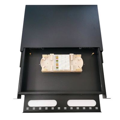 검은 ODF 플러그반은 24F 24 항구 거리 섬유 플러그반 전면판 6 슬롯을 단순화합니다