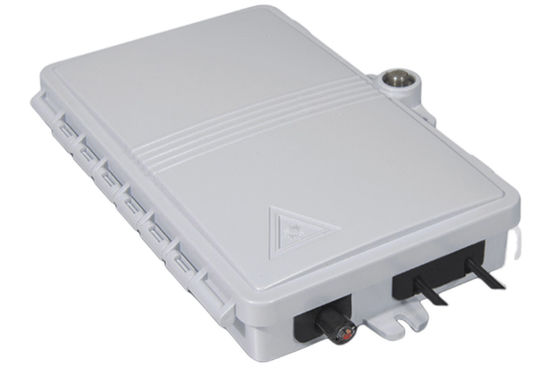 2Port 광섬유 터미널 박스 FTTH 야외/실내 PC ABS 재질 밝은 회색