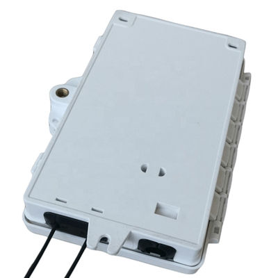 2Port 광섬유 터미널 박스 FTTH 야외/실내 PC ABS 재질 밝은 회색