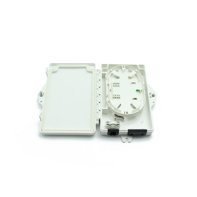 2Port 광섬유 터미널 박스 FTTH 야외/실내 PC ABS 재질 밝은 회색