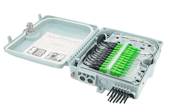 광섬유 단자함 12Port SC/LC/ST/FC IP-66 UPC / APC 밝은 회색 FTTH