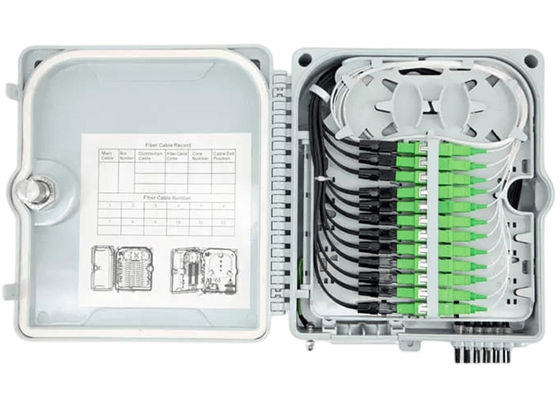 광섬유 단자함 12Port SC/LC/ST/FC IP-66 UPC / APC 밝은 회색 FTTH
