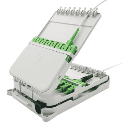 16Core 분배기 FTTH 배전상자 UPC / APC 벽걸이용 밝은 회색
