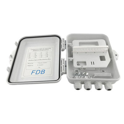 SC 1x8 PLC 광섬유 분배기 박스 IP65 12Cores 벽은 증가했습니다