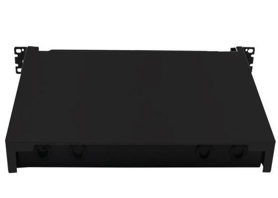검은 선반 장착 섬유 단자 박스 FC 플러그반 ODF 24Core