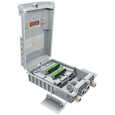 SM / MM 광섬유 분배기 박스 밝은 회색 1x8 PLC 분배기