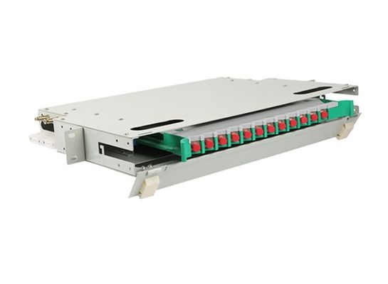 12가지 핵심 ODF 플러그반 FC 1U 선반 장착 박스 19 &quot; 광섬유