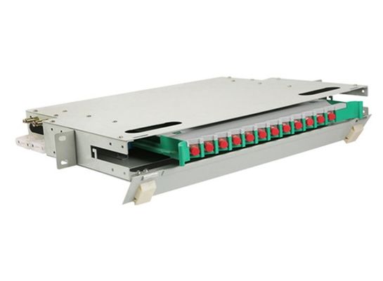 12가지 핵심 ODF 플러그반 FC 1U 선반 장착 박스 19 &quot; 광섬유
