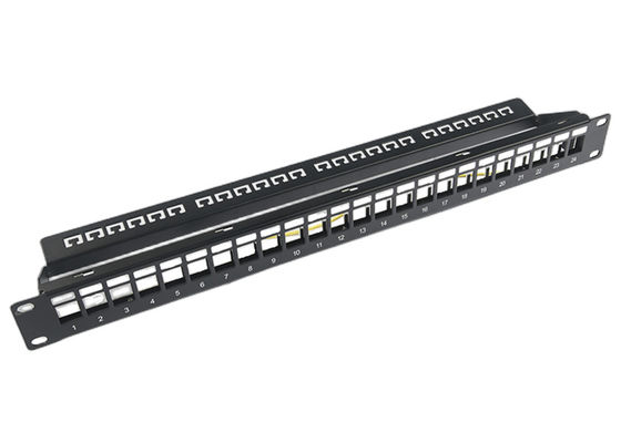 관리 바와 RJ45 네트워크 플러그반 24 공항 1U 요지 C5 / C5E C6