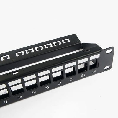 비어 있는 네트워크 플러그반 보호할 필요가 없는 RJ45 24 공항 1U 플러그반