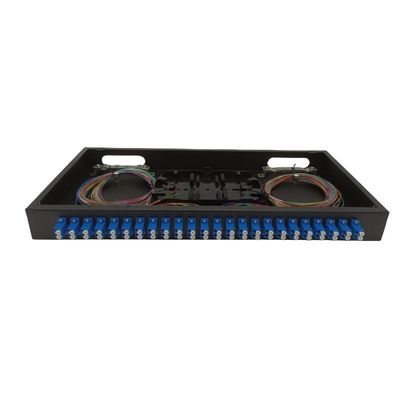 LC 쌍신회로 연결기 떠꺼머리를 가진 FTTH ODF 벽 산 48 섬유 광섬유 패치 패널