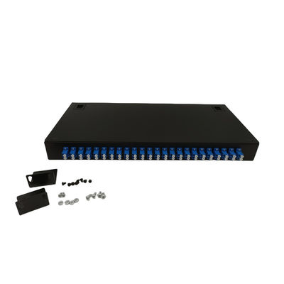 LC 쌍신회로 연결기 떠꺼머리를 가진 FTTH ODF 벽 산 48 섬유 광섬유 패치 패널