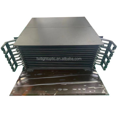 네트워크 케이블링을 위한 LC 쌍신회로 광섬유 패치 패널 430x200x46mm