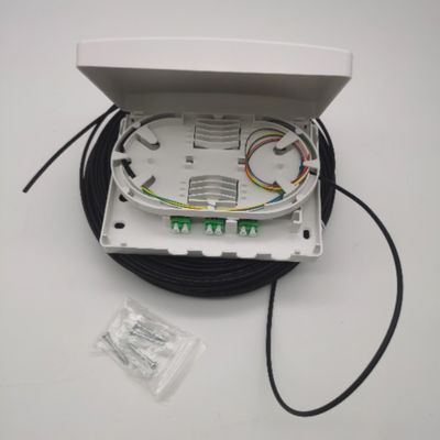 6Cores LC/APC 사전 연결된 광학 배포 상자 6Fibers Wall Outlet PTO Box