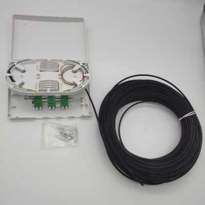 6Cores LC/APC 사전 연결된 광학 배포 상자 6Fibers Wall Outlet PTO Box