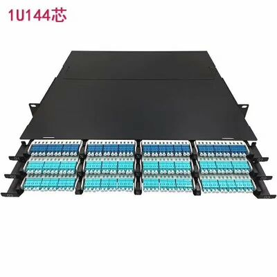 1U 144 Cores MTP MPO -LC Patch panel ODF Chassis enclosure Sliding type for 12 Cassettes
